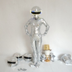 Human discoball mirror costume female