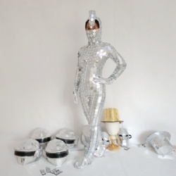 Human discoball mirror costume female