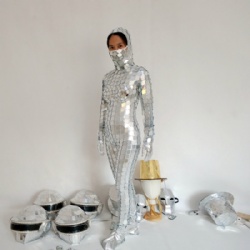 Human discoball mirror costume female