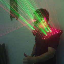 Laser shoulder man costume