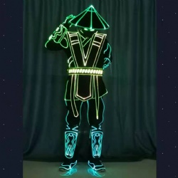 Programmable led tron dance costumes