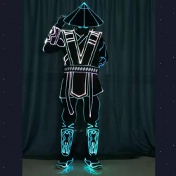 Programmable led tron dance costumes