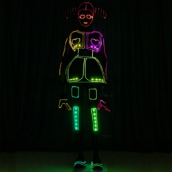 Led light up tron dance girl costumes