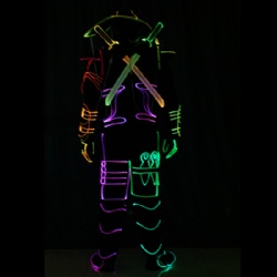 Light up dance warrior costumes