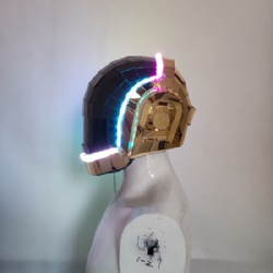 Led mirror helmet