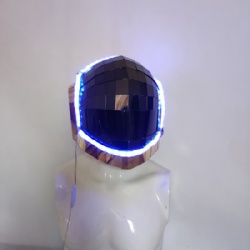 Led mirror helmet