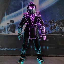 Led light tron dance suit