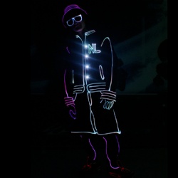 Led light tron dance costumes