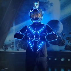 Light up led coat and led helmet