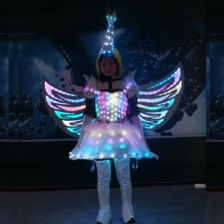 Led light cosplay costume dress