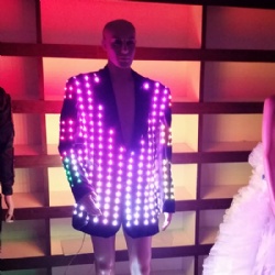 Light up led jacket for performance