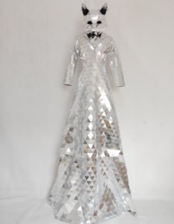 Discoball mirror stilts dress