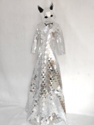 Discoball mirror stilts dress