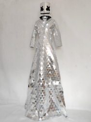 Discoball mirror stilts dress