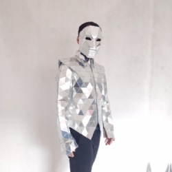 Mirror man costume coat