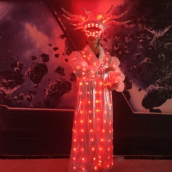 Led light crown carvinal costume