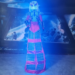 Led luminous performance stilt costume