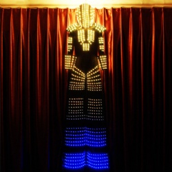 Led walk stilts robot costume