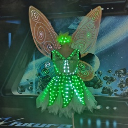 Led butterfly adult performance wings dress