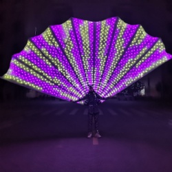 Led pixel peacock tail performance props