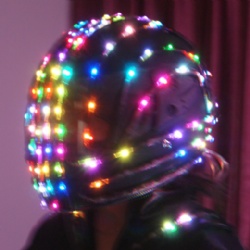 Full color led helmet