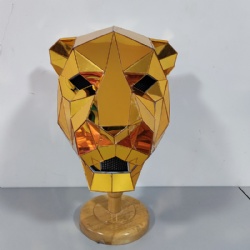 Mirror leopard headwear disco dj helmet