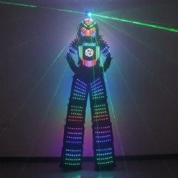 led激光演出人高跷机器人