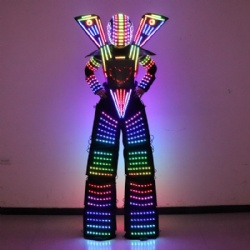 light up led stilt walker man