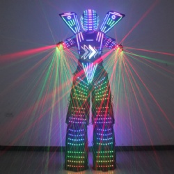 light up led stilt walker man