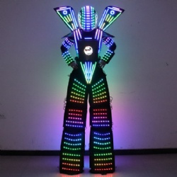 light up led stilt walker man