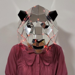 Led mirror lion dance helmet