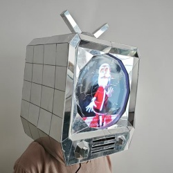 3D电视机造型演出头盔