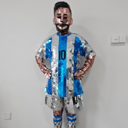 Mirror football character performance costumes