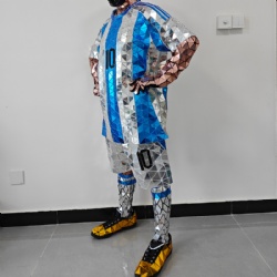 镜面足球个性化人物定制演出服