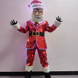 Led Santa Claus mirror suit