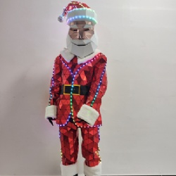 Led Santa Claus mirror suit