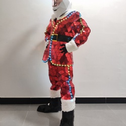 Led Santa Claus mirror suit