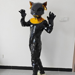 Black mirror cat performance costume