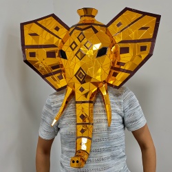 Mirror elephant performance head