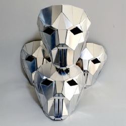 Silver mirror chrome mirror mask