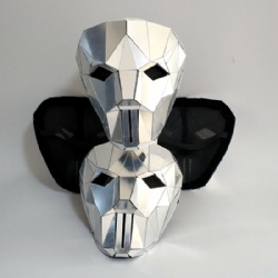 Silver mirror chrome mirror mask