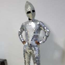 Mirror man disco ball dance suit