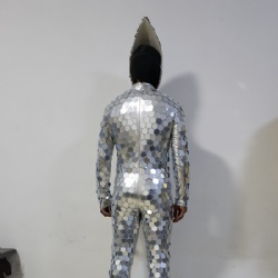 Mirror man disco ball dance suit