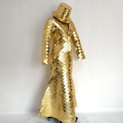 Golden mirror dance dress