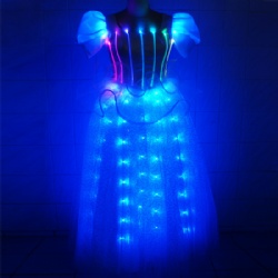 Led light up dress fiber optic