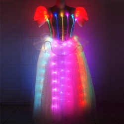 Led light up dress fiber optic