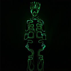 Wireless programmable led tron dancer costume
