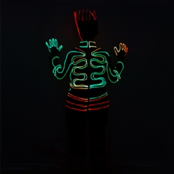 Wireless programmable led tron dancer costume