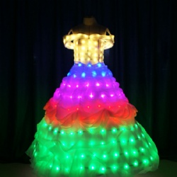 Full color light up dress for girls
