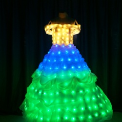 Full color light up dress for girls